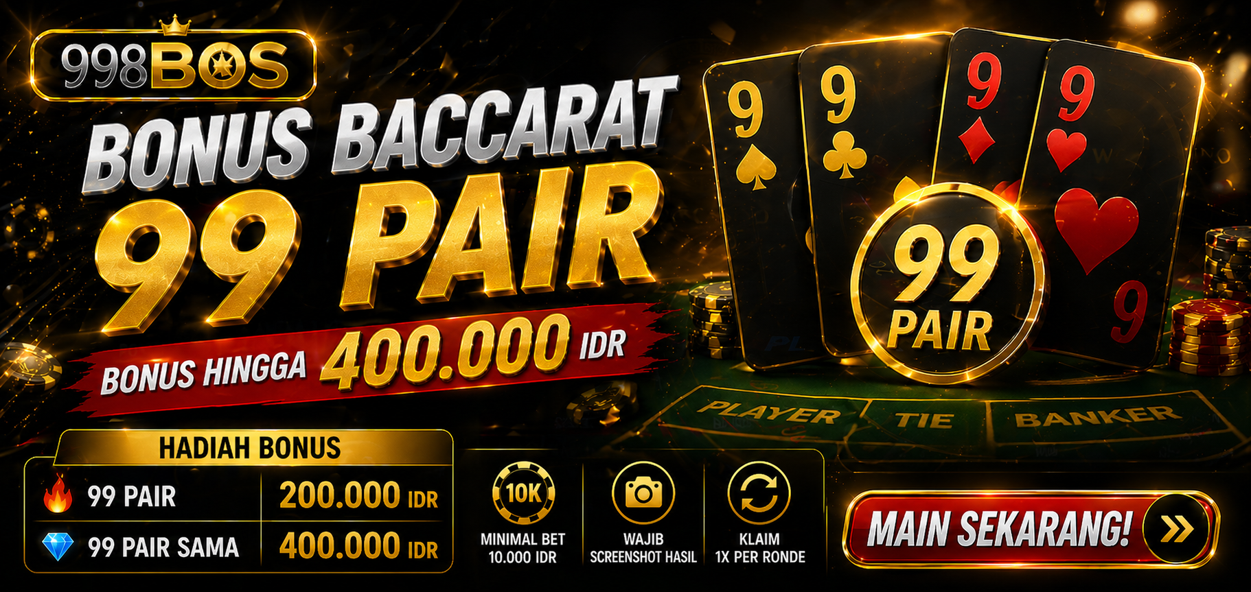 Bonus Baccarat 99 Pair