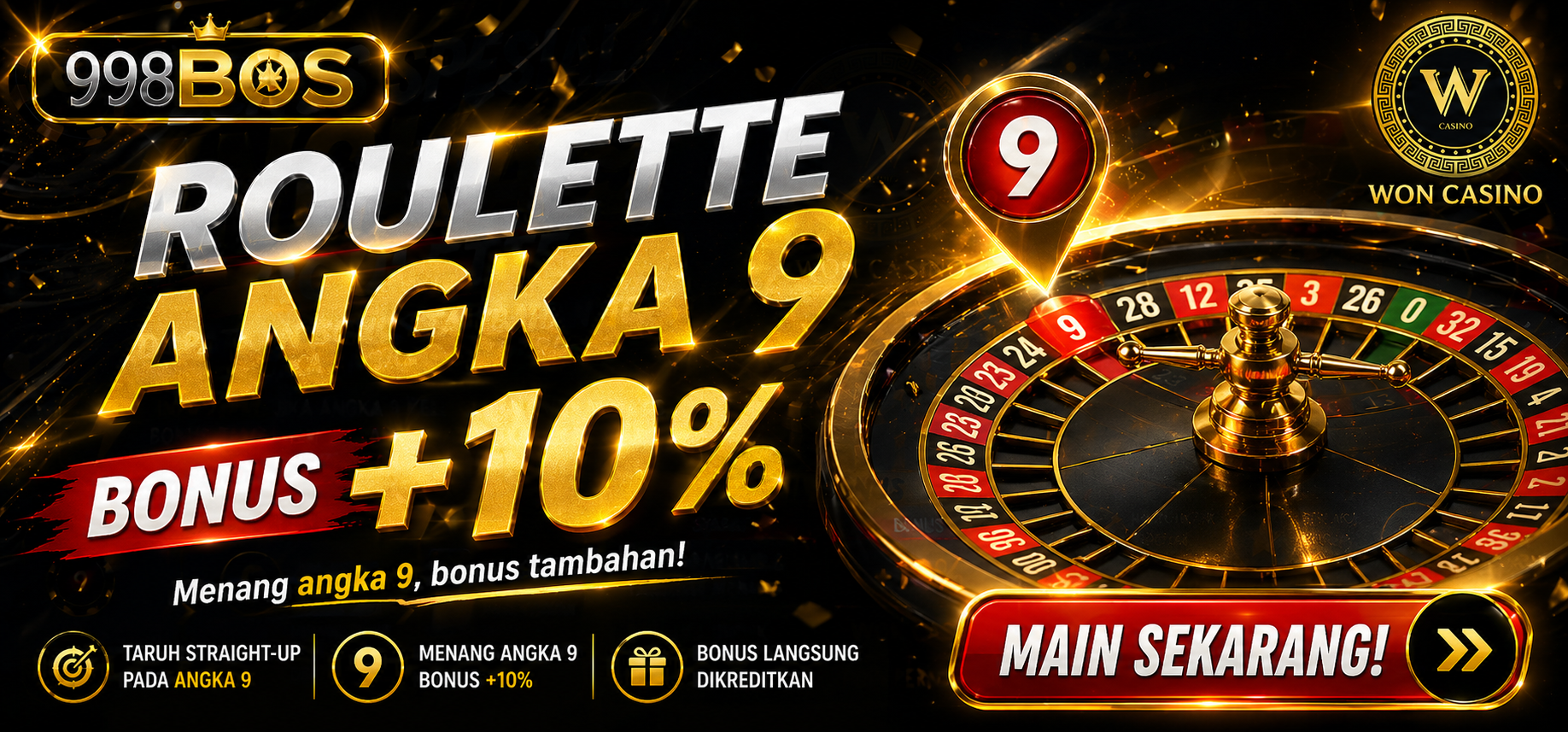 Bonus Spesial Angka 9 Roulette